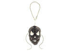 Menacing Skull Leather Mini Mask – Handcrafted Charm for Rearview Mirrors, Handbags, Lanyards, Party Favors & More by Rockwell Masks