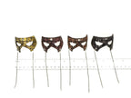 Grid Leather Mini Mask – Handcrafted Charm for Rearview Mirrors, Handbags, Lanyards, Party Favors & More by Rockwell Masks