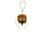 Elegant Raven Leather Mini Mask – Handcrafted Charm for Rearview Mirrors, Handbags, Lanyards, Party Favors & More by Rockwell Masks