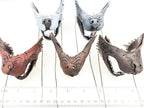 Lone Wolf Leather Mini Mask – Handcrafted Charm for Rearview Mirrors, Handbags, Lanyards, Party Favors & More by Rockwell Masks