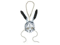 Geometric Bunny Leather Mini Mask – Handcrafted Charm for Rearview Mirrors, Handbags, Lanyards, Party Favors & More by Rockwell Masks