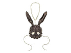 Geometric Bunny Leather Mini Mask – Handcrafted Charm for Rearview Mirrors, Handbags, Lanyards, Party Favors & More by Rockwell Masks