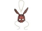 Geometric Bunny Leather Mini Mask – Handcrafted Charm for Rearview Mirrors, Handbags, Lanyards, Party Favors & More by Rockwell Masks