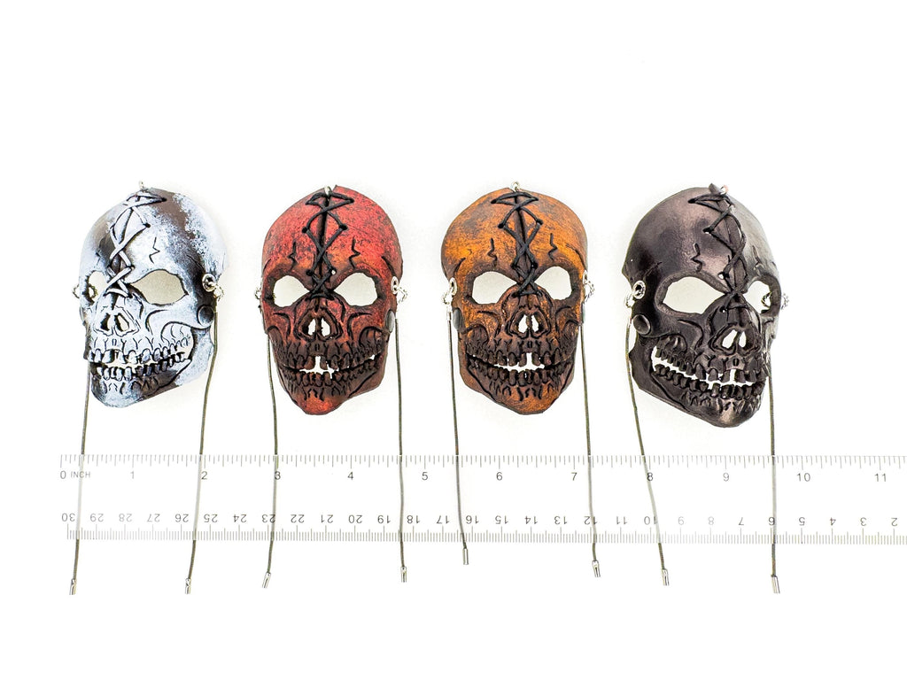 Skull Leather Mini Mask – Handcrafted Charm for Rearview Mirrors, Handbags, Lanyards, Party Favors & More by Rockwell Masks