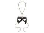 Grid Leather Mini Mask – Handcrafted Charm for Rearview Mirrors, Handbags, Lanyards, Party Favors & More by Rockwell Masks