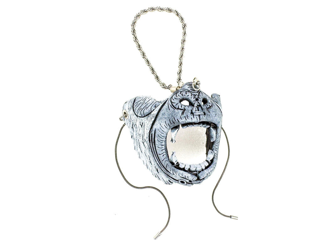 Chimp Leather Mini Mask – Handcrafted Charm for Rearview Mirrors, Handbags, Lanyards, Party Favors & More by Rockwell Masks