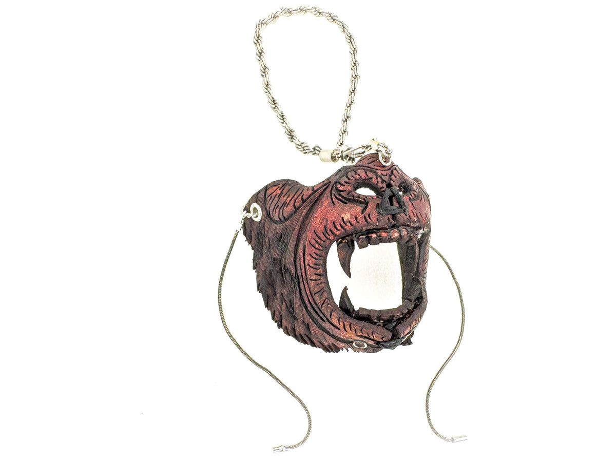 Chimp Leather Mini Mask – Handcrafted Charm for Rearview Mirrors, Handbags, Lanyards, Party Favors & More by Rockwell Masks