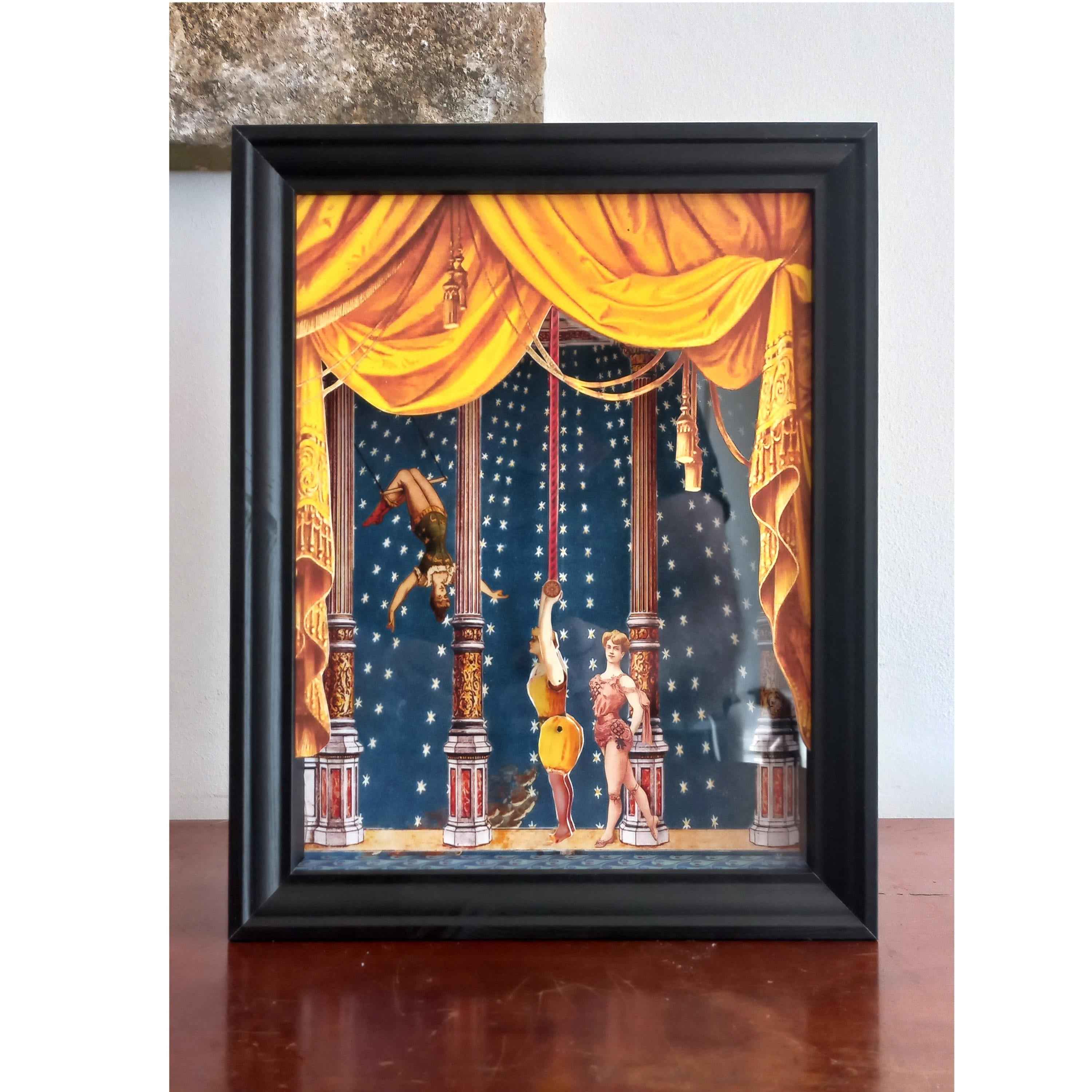 Arielle the Aerialist - a sand-powered automaton, kinetic art, Victorian toy