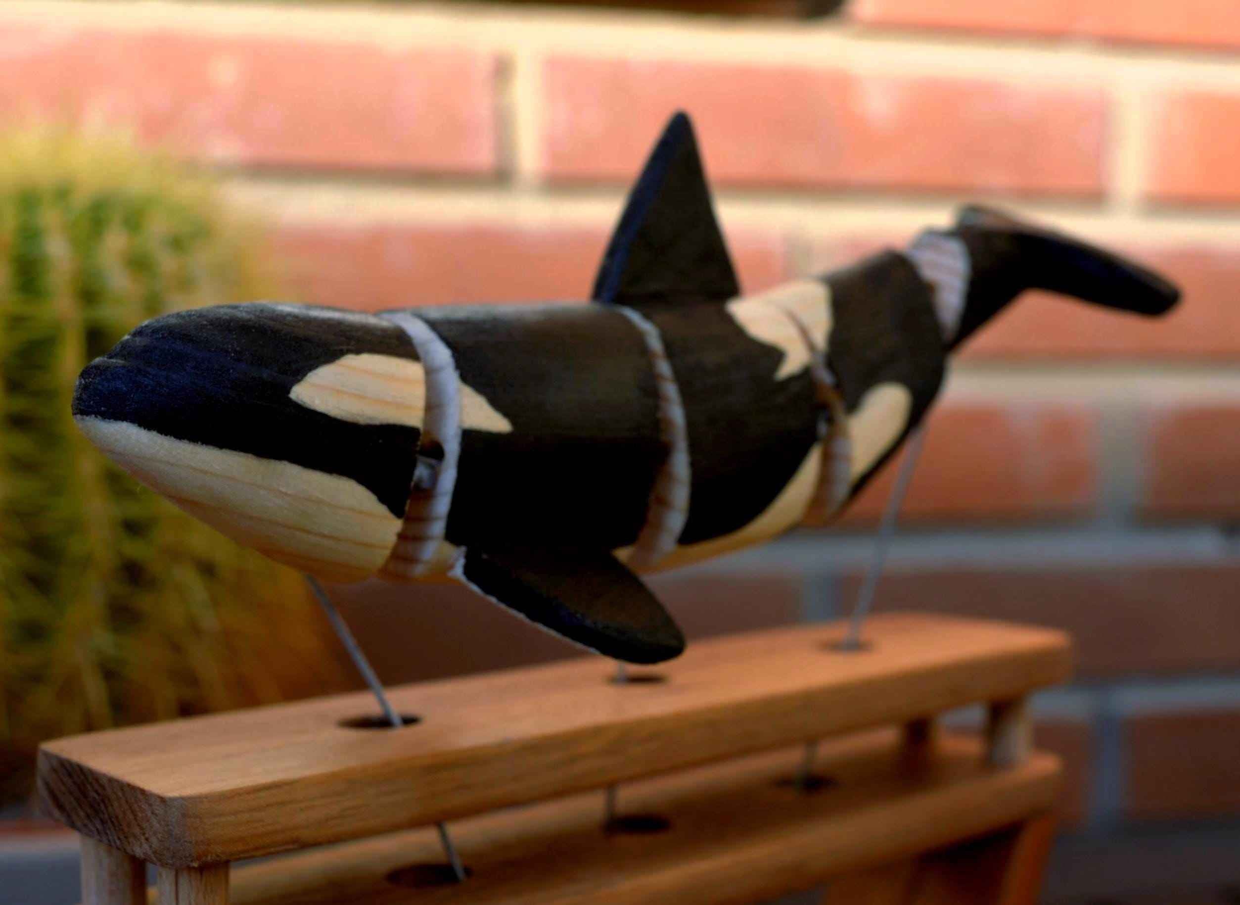 Automaton Orca 2.0 - Handmade Wooden Sculpture