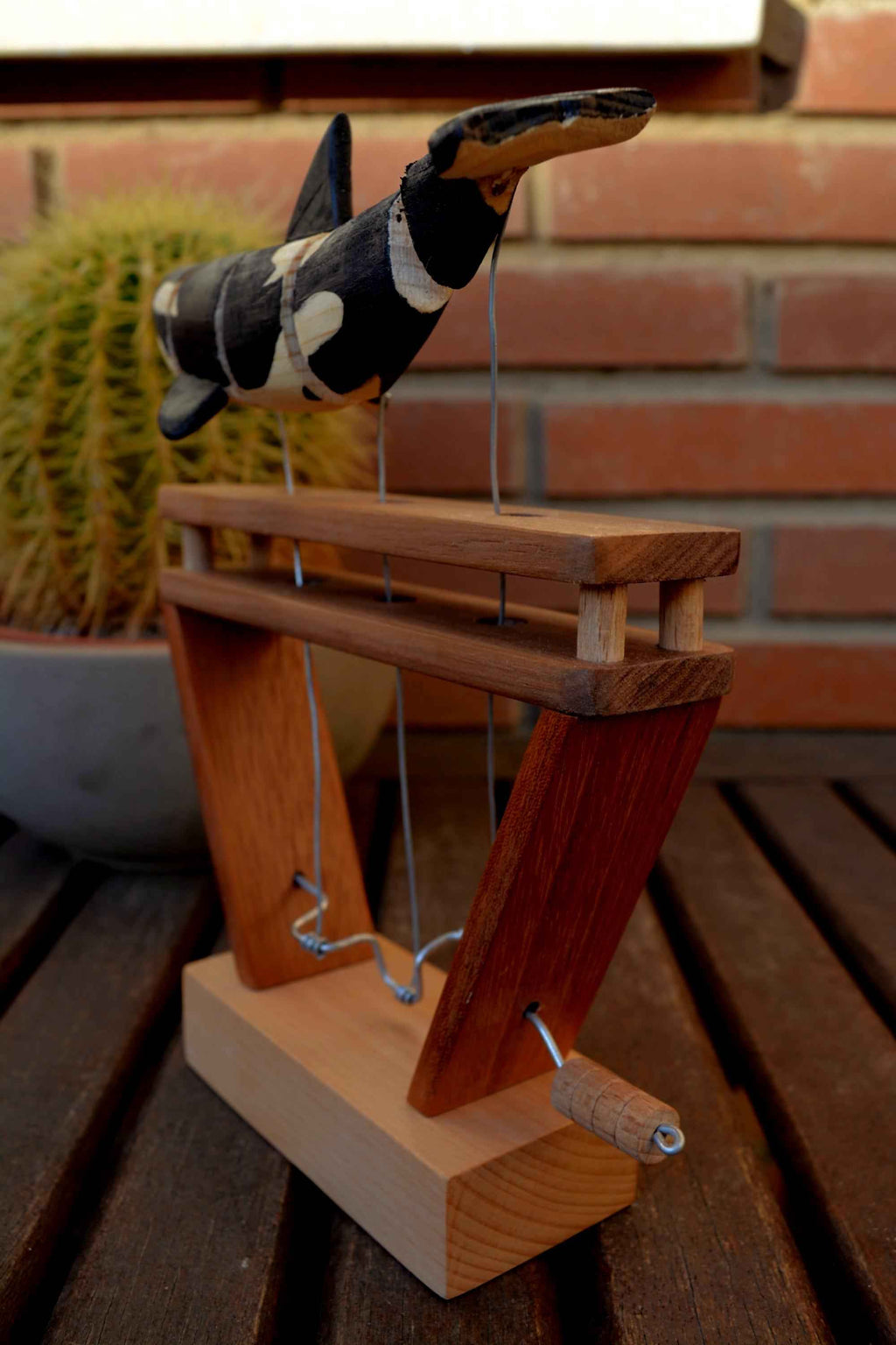 Automaton Orca 2.0 - Handmade Wooden Sculpture