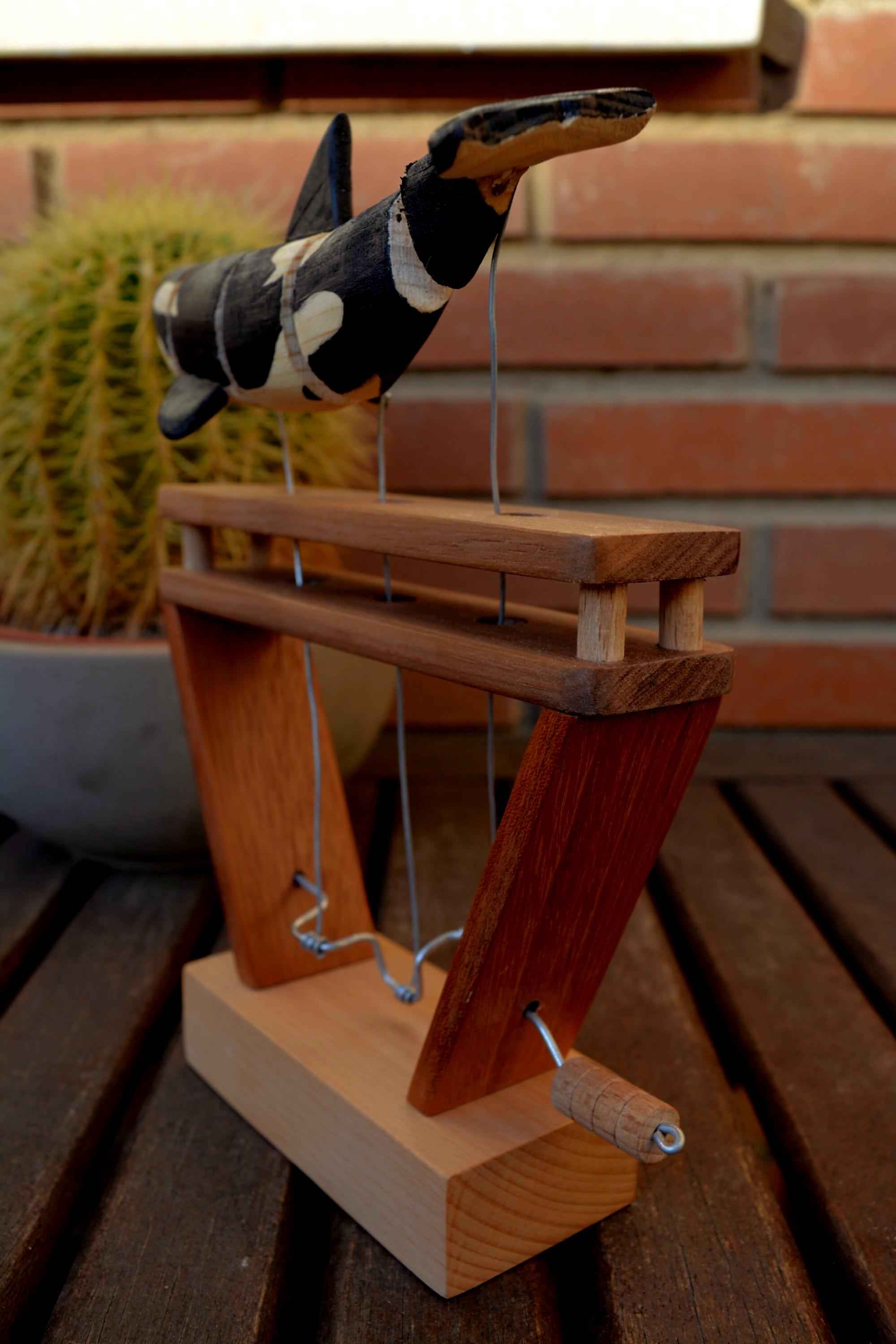 Automaton Orca 2.0 - Handmade Wooden Sculpture