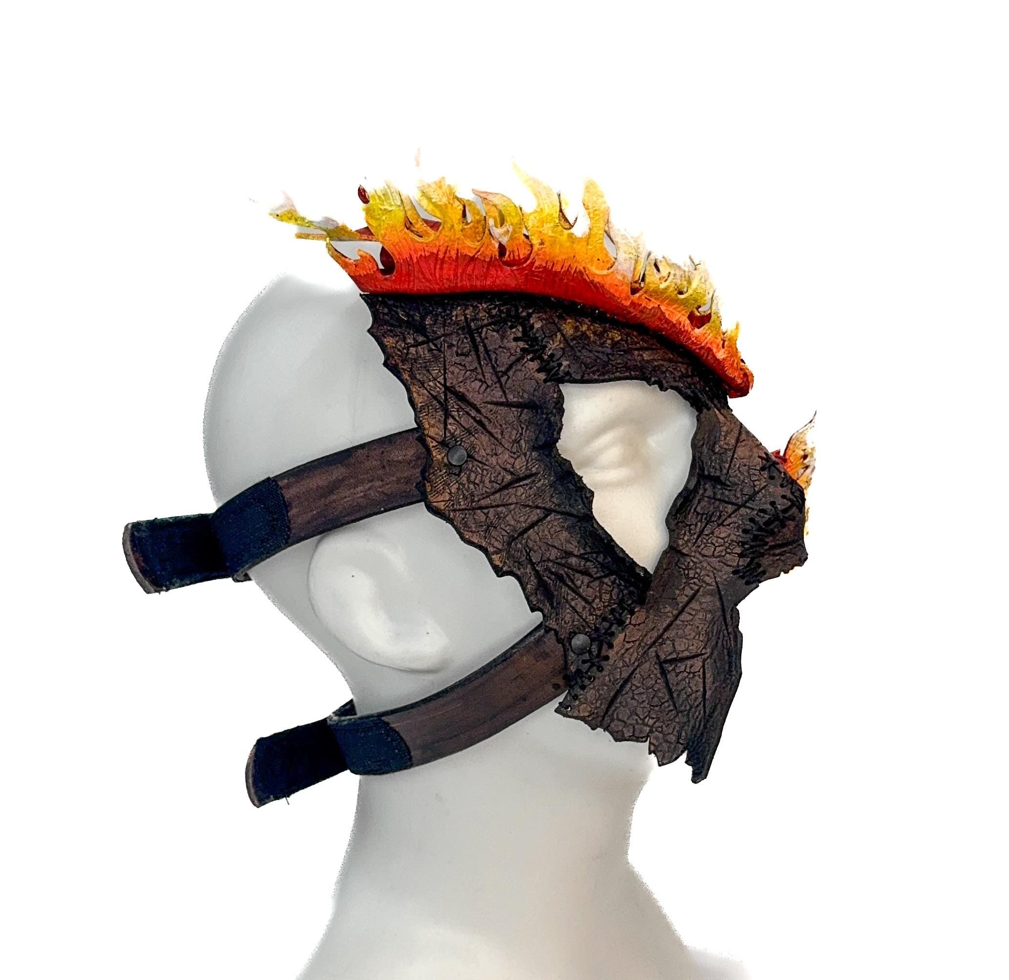In Flames - Handmade Mask for Halloween, Performance or Cosplay Costume by Rockwell Masks