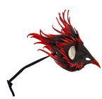 Layered Red Phoenix Handmade Genuine Leather Mask by Rockwell Masks