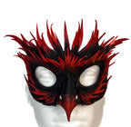 Layered Red Phoenix Handmade Genuine Leather Mask by Rockwell Masks