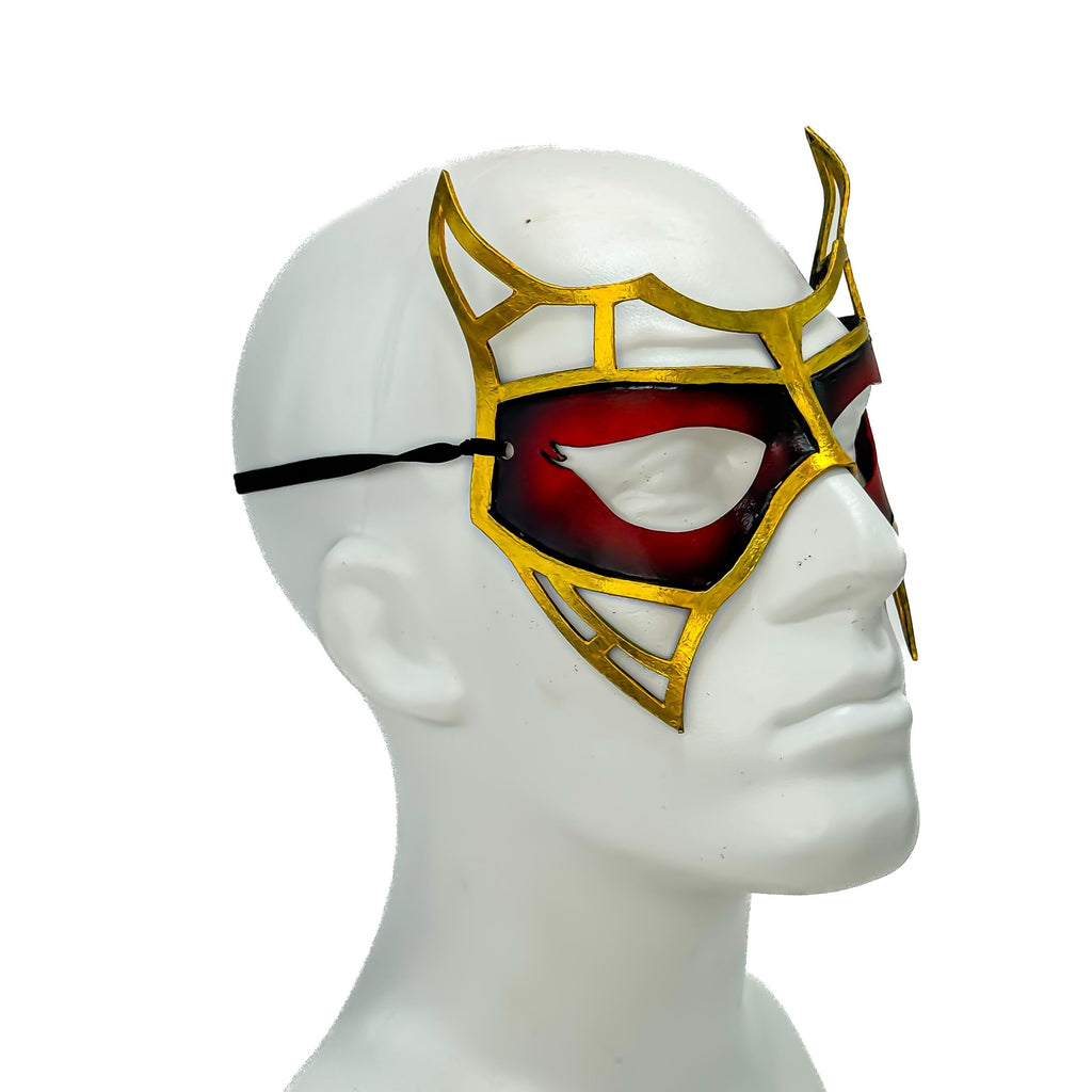 Red Royalty Handmade Genuine Leather Mask by Rockwell Masks
