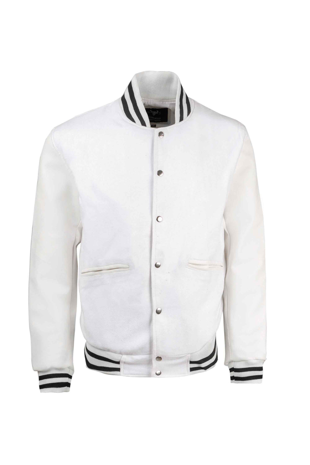 Weeknd Varsity Jacket - Customizable Handmade White and Black Cosplay - Big Tim's Magic Emporium