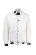 Weeknd Varsity Jacket - Customizable Handmade White and Black Cosplay - Big Tim's Magic Emporium