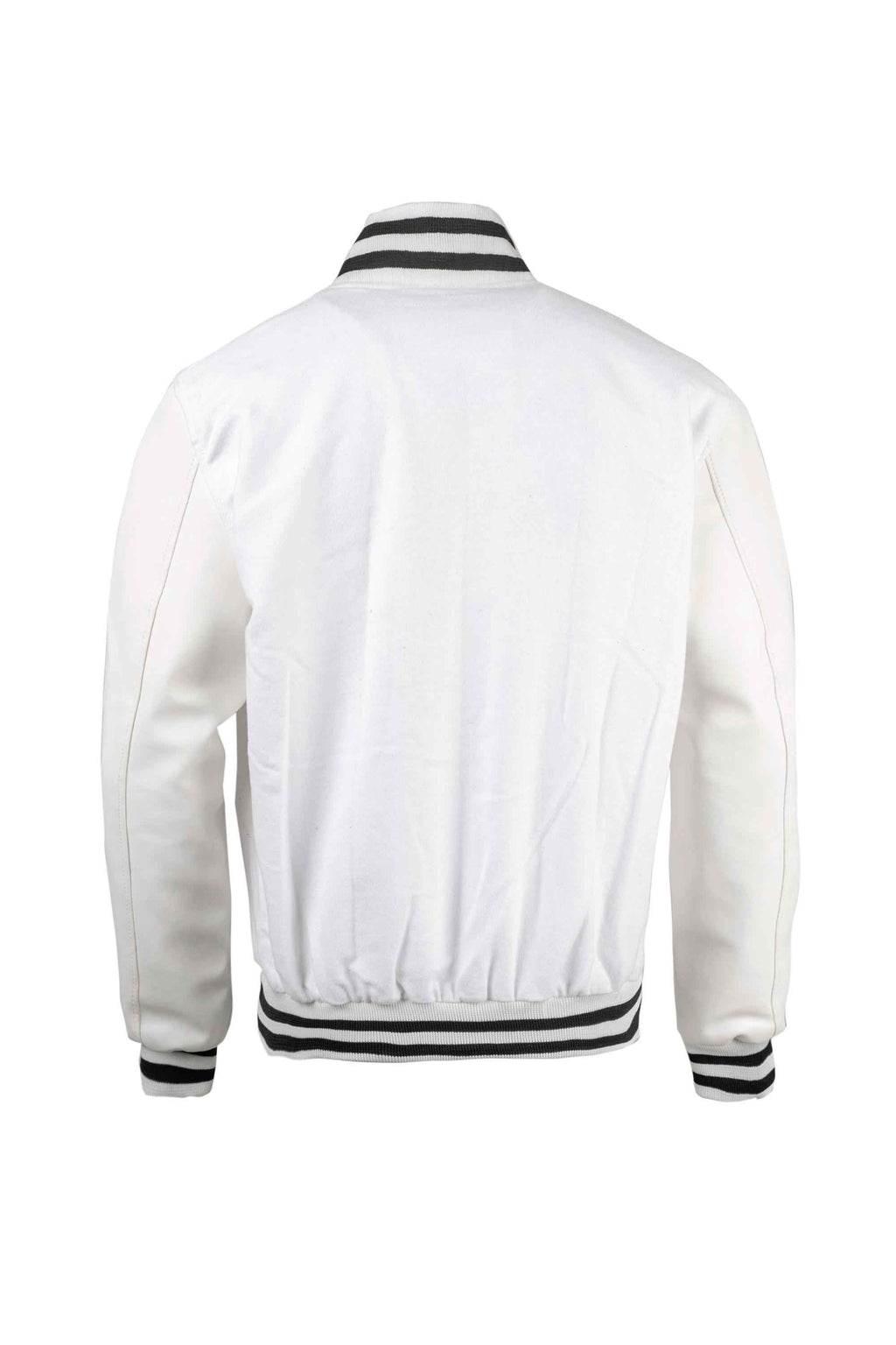 Weeknd Varsity Jacket - Customizable Handmade White and Black Cosplay - Big Tim's Magic Emporium