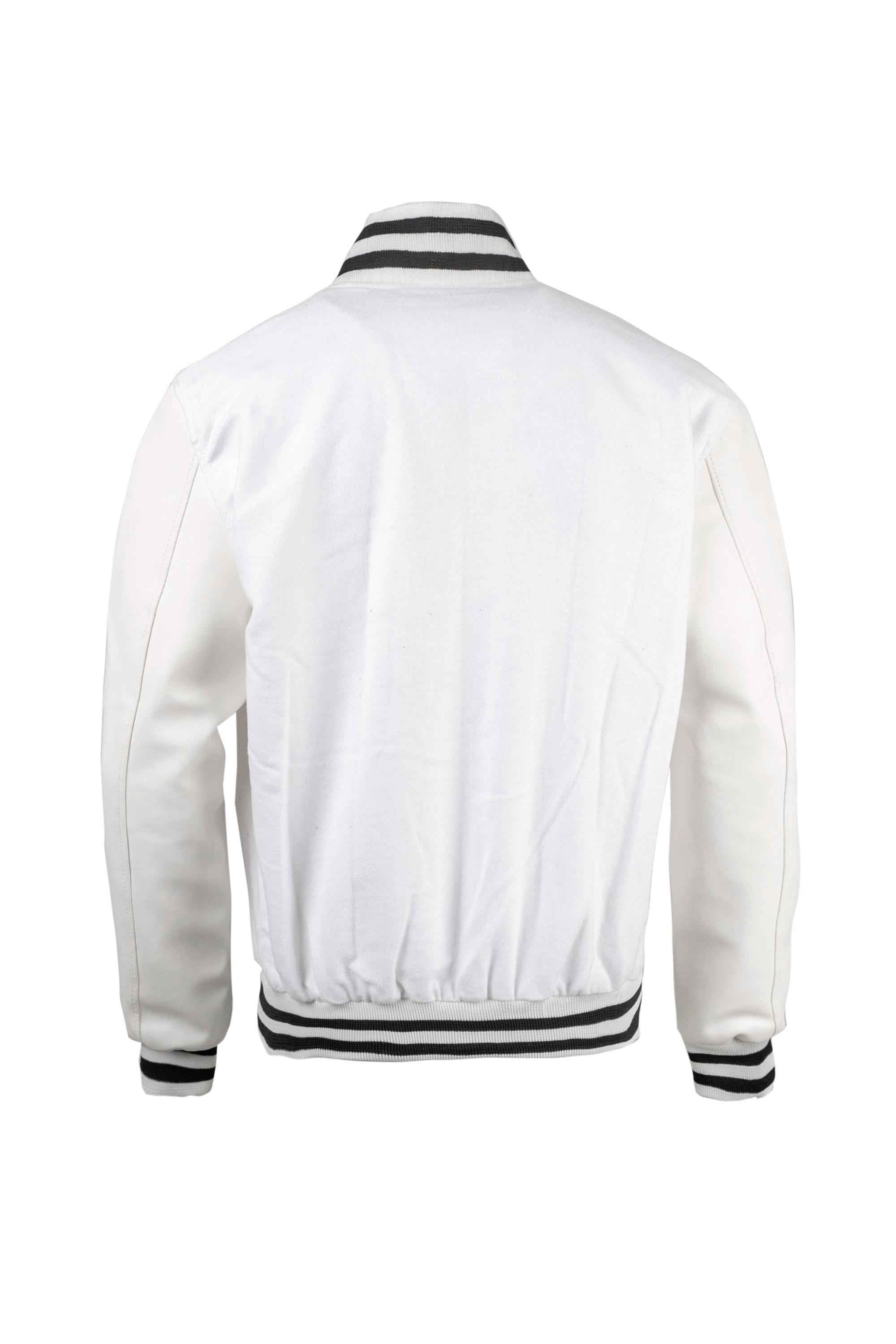 Weeknd Varsity Jacket - Customizable Handmade White and Black Cosplay - Big Tim's Magic Emporium