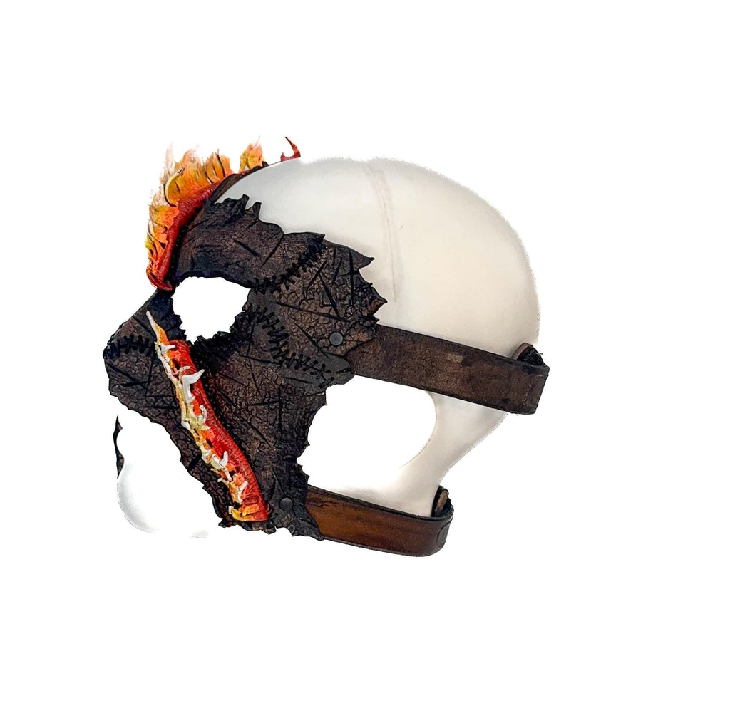 In Flames - Handmade Mask for Halloween, Performance or Cosplay Costume by Rockwell Masks