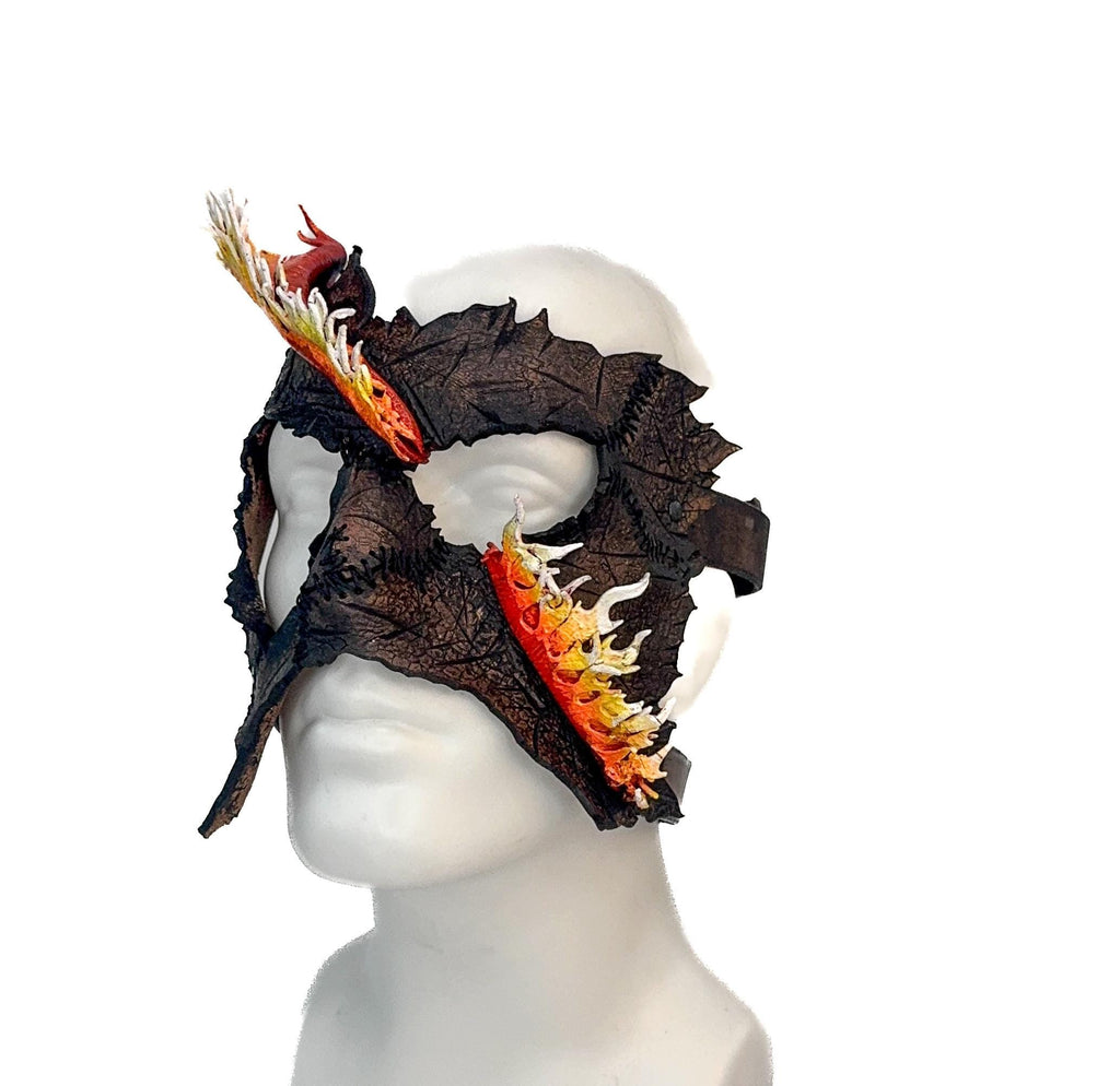 In Flames - Handmade Mask for Halloween, Performance or Cosplay Costume by Rockwell Masks