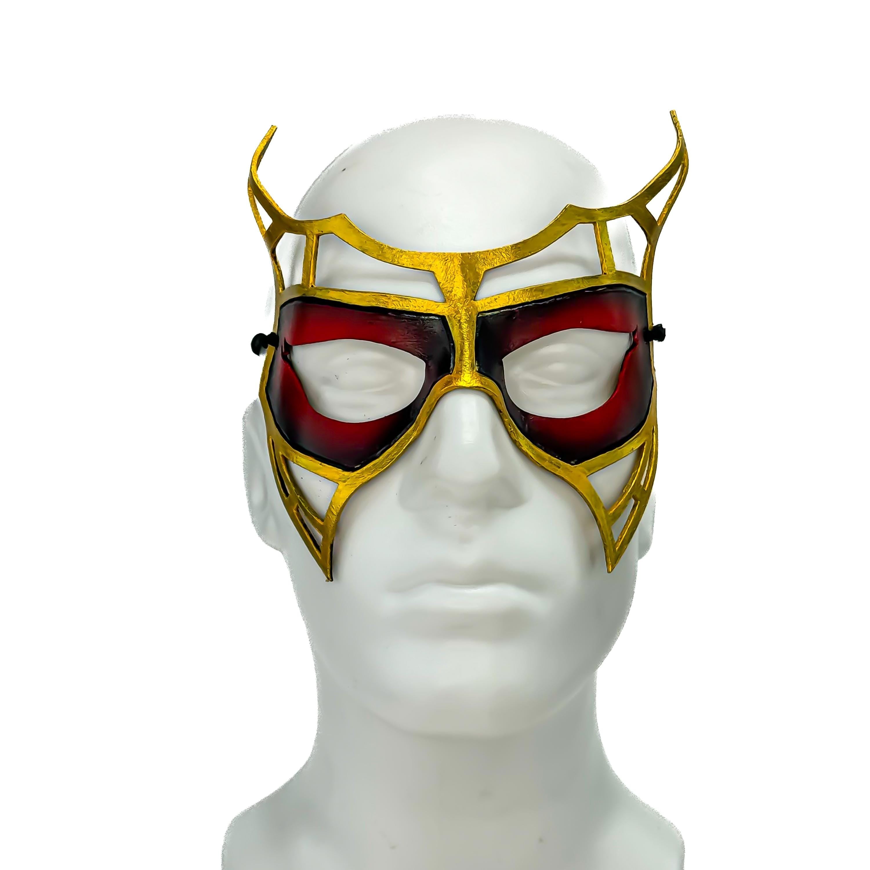 Red Royalty Handmade Genuine Leather Mask by Rockwell Masks