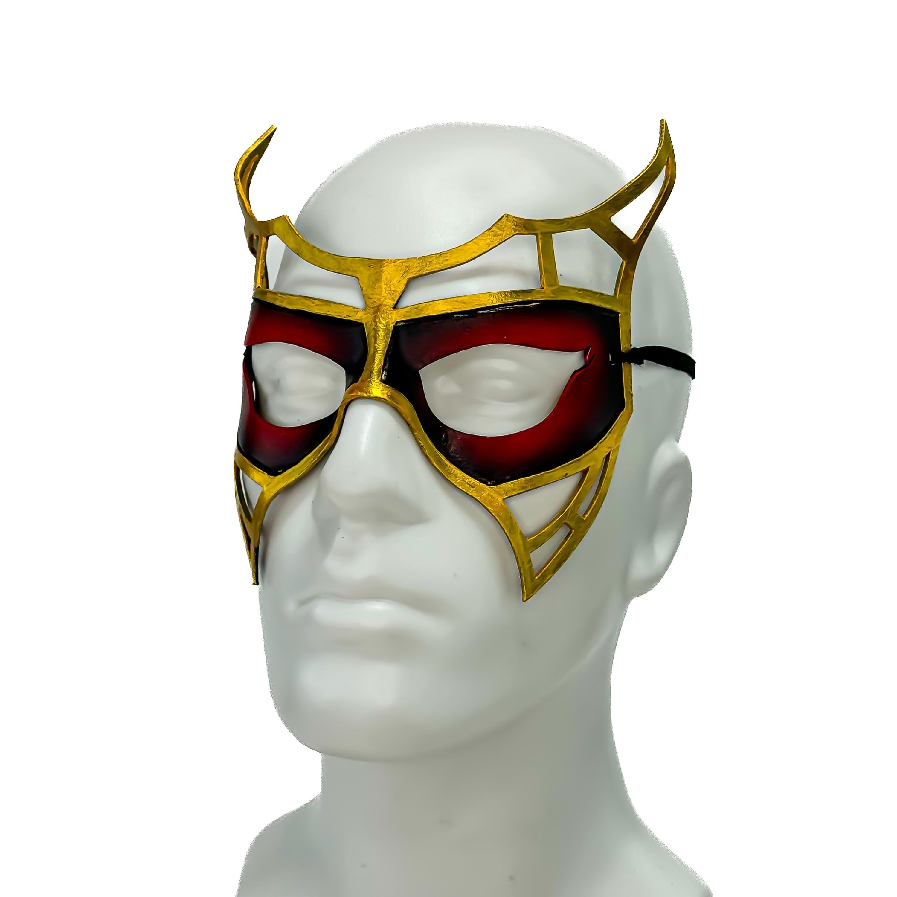Red Royalty Handmade Genuine Leather Mask by Rockwell Masks