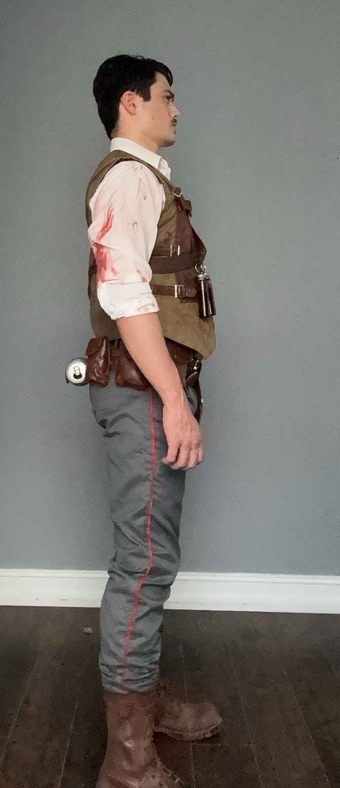 Edward Richtofen Primis Outfit - Tactical Leather Vest, Pants & Accessories Set by Ox and Bulls - Big Tim's Magic Emporium