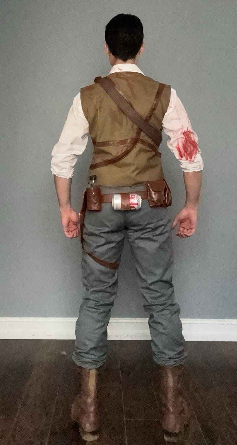 Edward Richtofen Primis Outfit - Tactical Leather Vest, Pants & Accessories Set by Ox and Bulls - Big Tim's Magic Emporium