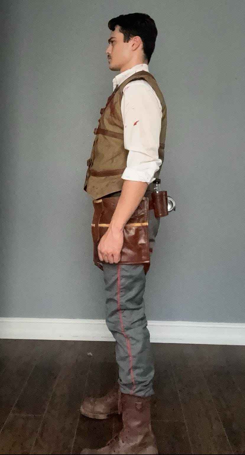Edward Richtofen Primis Outfit - Tactical Leather Vest, Pants & Accessories Set by Ox and Bulls - Big Tim's Magic Emporium