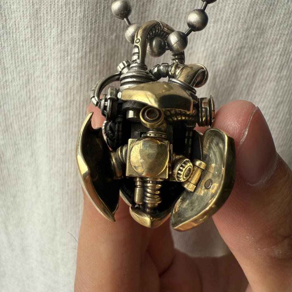 Steampunk Mechanical Heart Pendant, Kinetic Anatomical Jewelry, Gift for Engineers, Gamers