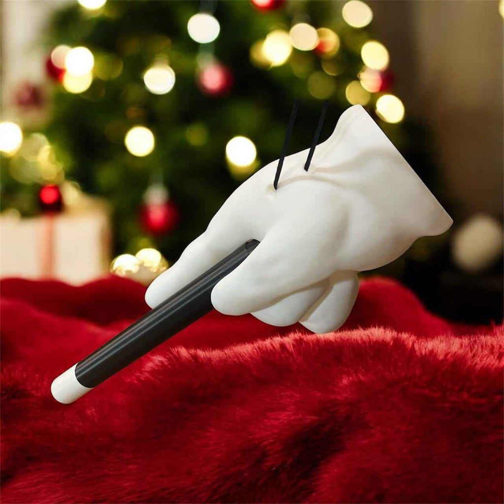 Large Cartoon Hand with Magic Wand - Mickey Style Hand Christmas Tree Topper, Wall Decor, Ceiling Hanging Prop - Disney-inspired Decoration