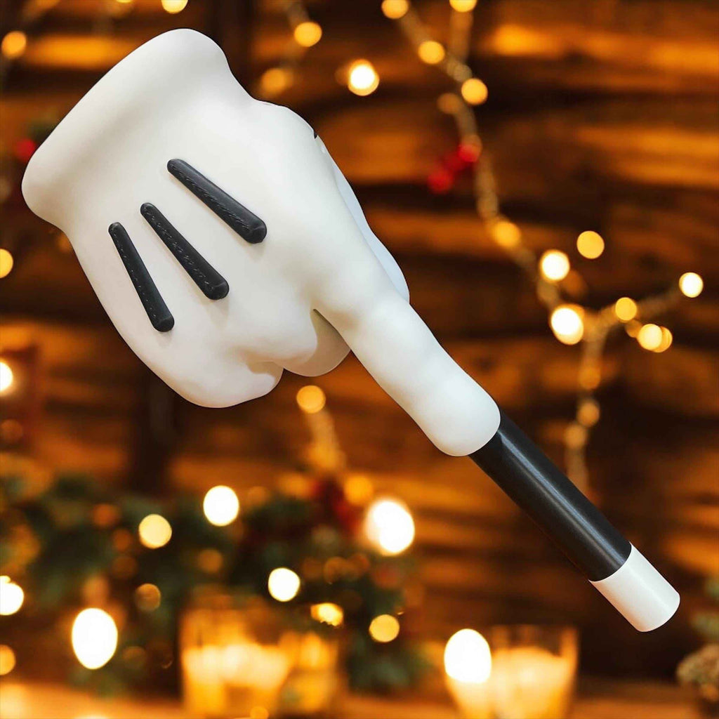 Large Cartoon Hand with Magic Wand - Mickey Style Hand Christmas Tree Topper, Wall Decor, Ceiling Hanging Prop - Disney-inspired Decoration
