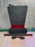 Black Witch Hat Pinata with Stick and Blind Fold, Perfect for Magician Themed Party & Festive Decoration, Handmade Gift for Shamrock Party