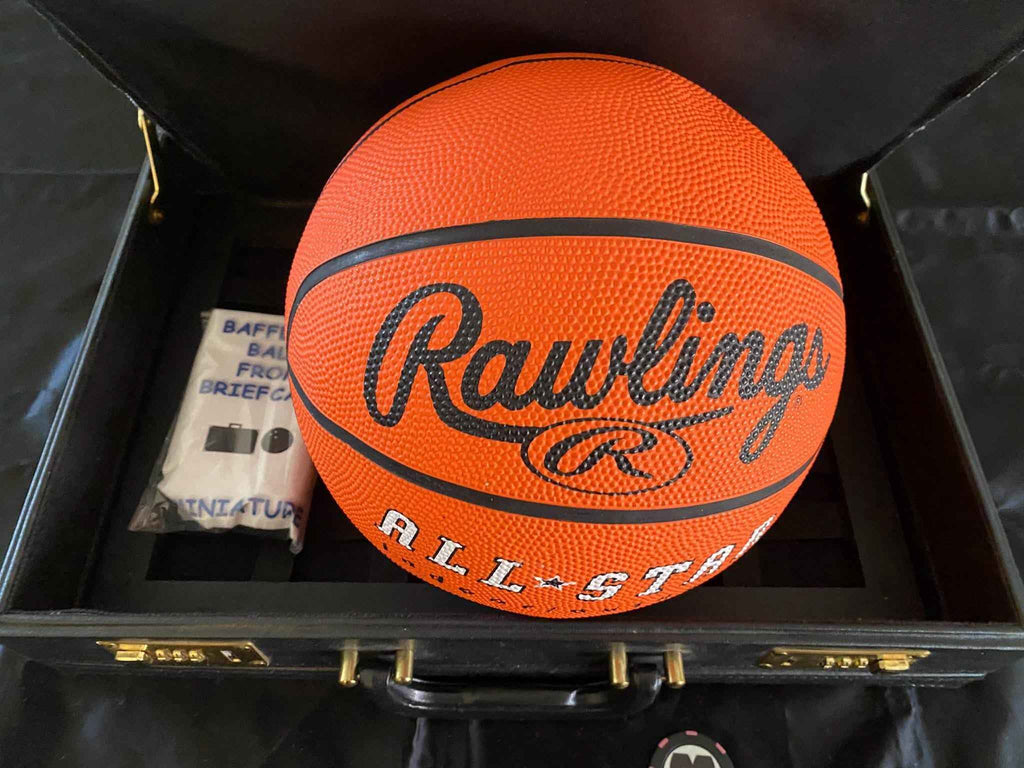 Daytona Magic/Rubber Chicken Depot - Vintage Double Dribble Appearing Basketball   MINI Briefcase Magic Prop COMBO (Real Deal)