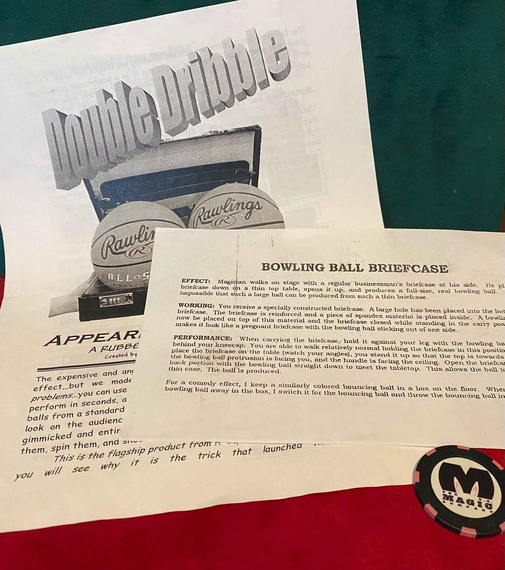 Daytona Magic/Rubber Chicken Depot - Vintage Double Dribble Appearing Basketball   MINI Briefcase Magic Prop COMBO (Real Deal)