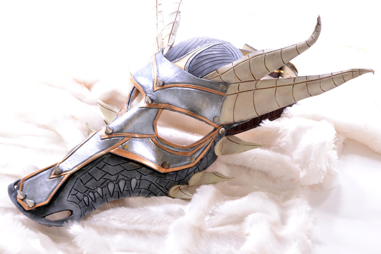 Dragon Handmade Genuine Leather Mask by Rockwell Masks