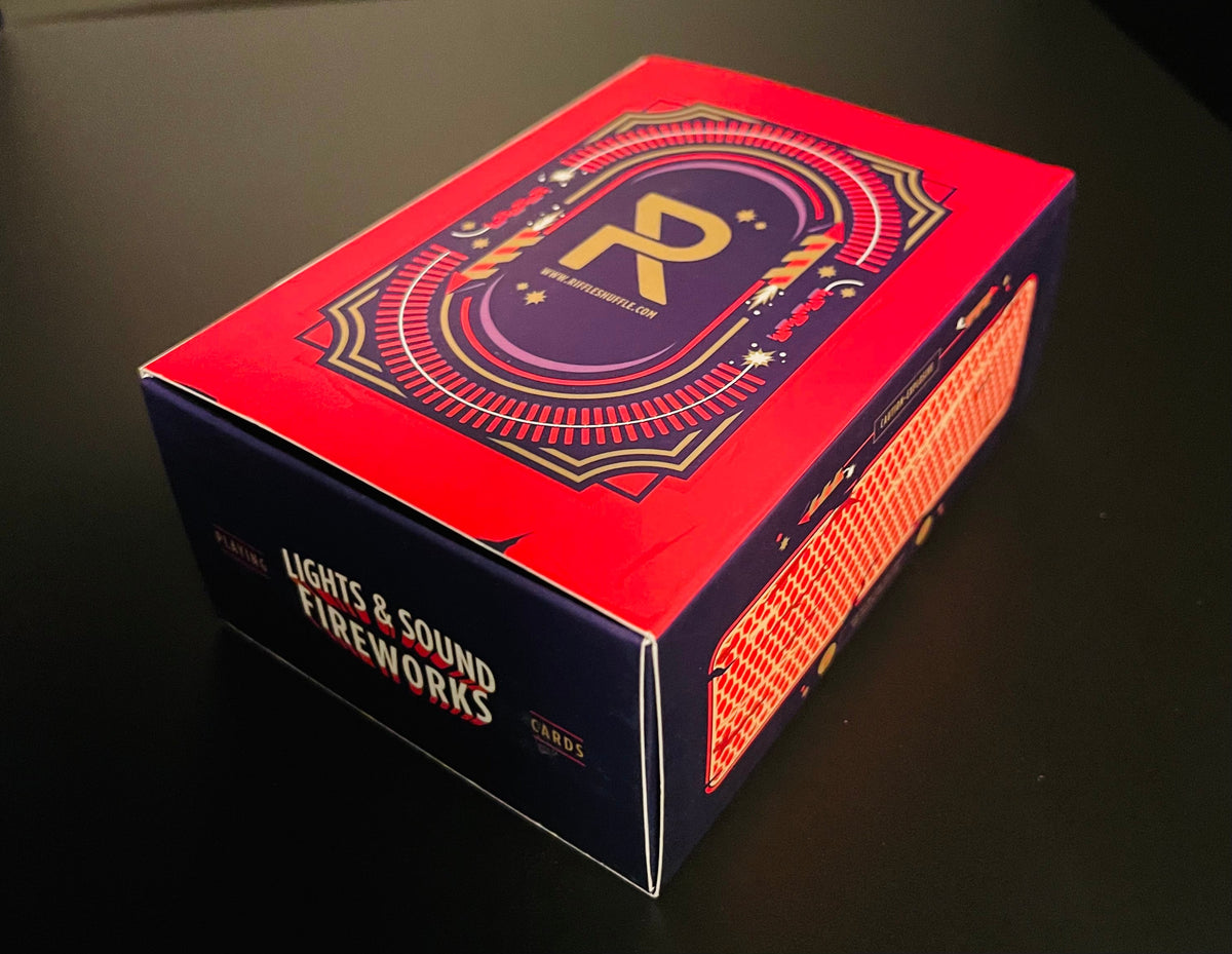 Riffle Shuffle Fireworks collector Drawer Box by Card-Addiction.com