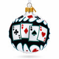Playing Cards Deck Glass Christmas Ornament 3.25 Inches by BestPysanky