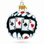 Playing Cards Deck Glass Christmas Ornament 3.25 Inches by BestPysanky
