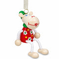 Jumping Cow Wooden Doll on a Spring 4 Inches by BestPysanky