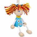 Jumping Girl Wooden Doll on a Spring 4 Inches by BestPysanky