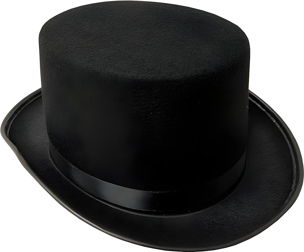 Black Felt Top Hat by Masquerade