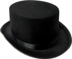 Black Felt Top Hat by Masquerade