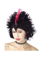 Women's Black & Pink Mohawk Wig by Masquerade