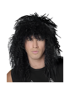Black 80's Hair Band Wig by Masquerade