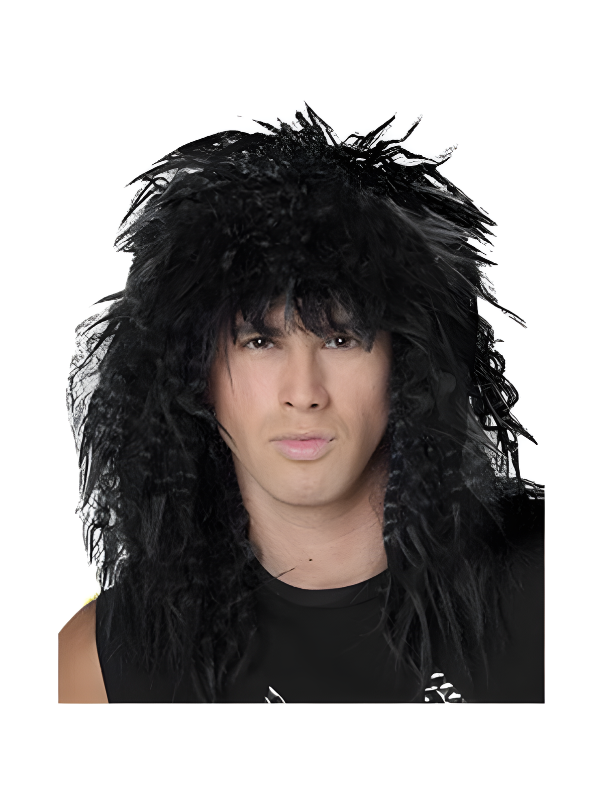 Black 80's Hair Band Wig by Masquerade
