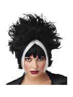 Chunky Black & White Gothic Streaked Wig by Masquerade