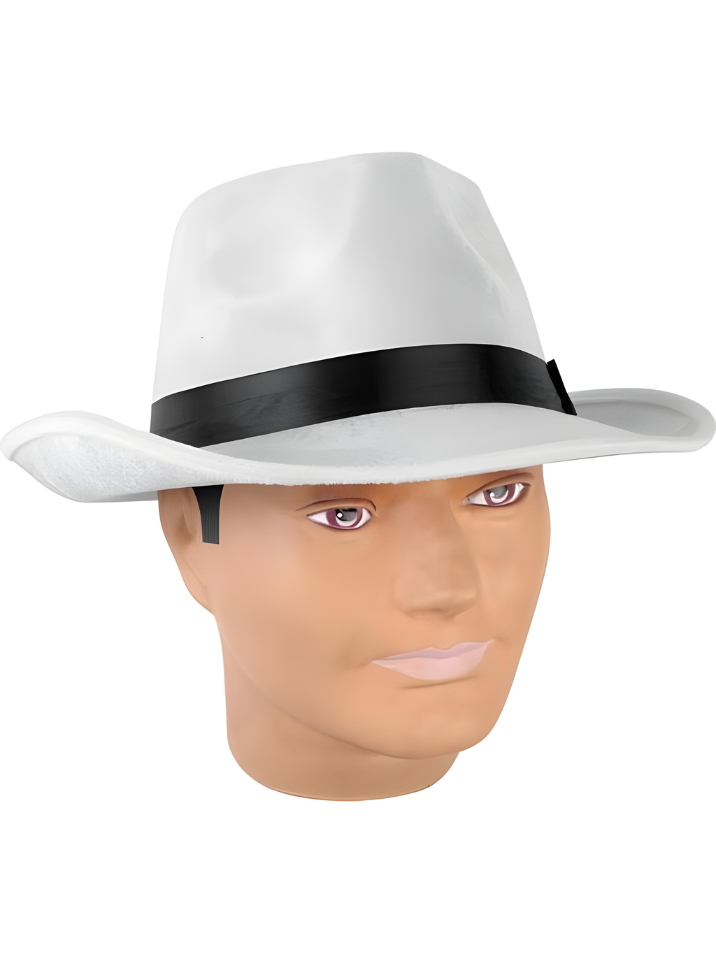 Adult White Velvet Fedora Hat by Masquerade