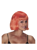 Adult Orange Short Bob Wig by Masquerade